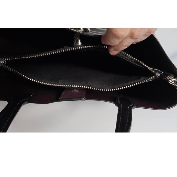 COACH Willow 24 Zebra Print Tote Leather - Picture 7 of 13